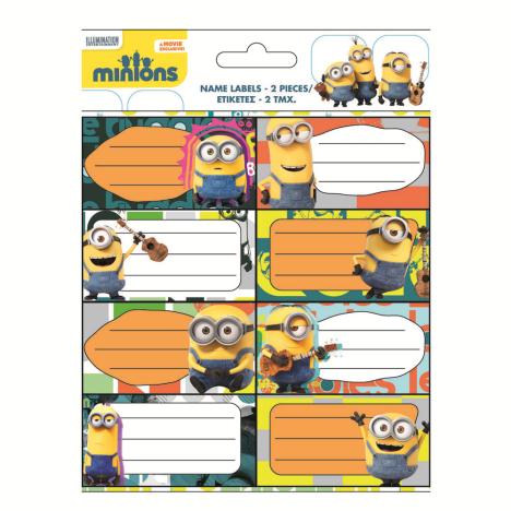 Minions Name Labels 2 Sheets £0.49